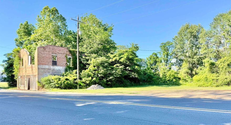 Great investment opportunity awaits. This lot is cornered backing up the train tracks and a view of the river. Located close to the Camden port. Brick structure is not safe for entry. Do not attempt to enter.