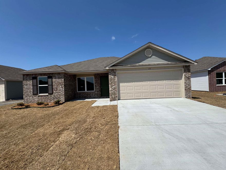 Discover the captivating Franklin plan, renowned for its charming covered front porch and meticulously landscaped front yard that enhance its curb appeal. This home boasts an open floor plan with 3 bedrooms and 2 bathrooms, providing a spacious and inviting living environment. The expansive family room serves as a central gathering space, perfect for relaxation and entertaining guests. The kitchen is a highlight, featuring a beautiful design and equipped with energy-efficient appliances, ample counter space, and a spacious pantry—ideal for preparing and enjoying delicious family meals and snacks. Explore more about the Franklin plan today and envision how it could elevate your living experience!   **SEE SHOWING REMARKS & AGENT REMARKS FOR IMPORTANT INFORMATION**