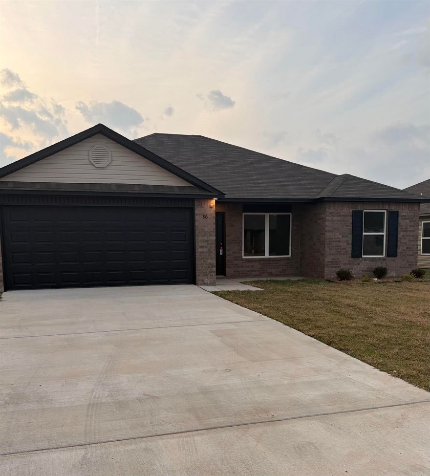 Discover the captivating Franklin plan, renowned for its charming covered front porch and meticulously landscaped front yard that enhance its curb appeal. This home boasts an open floor plan with 3 bedrooms and 2 bathrooms, providing a spacious and inviting living environment. The expansive family room serves as a central gathering space, perfect for relaxation and entertaining guests. The kitchen is a highlight, featuring a beautiful design and equipped with energy-efficient appliances, ample counter space, and a spacious pantry—ideal for preparing and enjoying delicious family meals and snacks. Explore more about the Franklin plan today and envision how it could elevate your living experience!   **SEE SHOWING REMARKS & AGENT REMARKS FOR IMPORTANT INFORMATION**