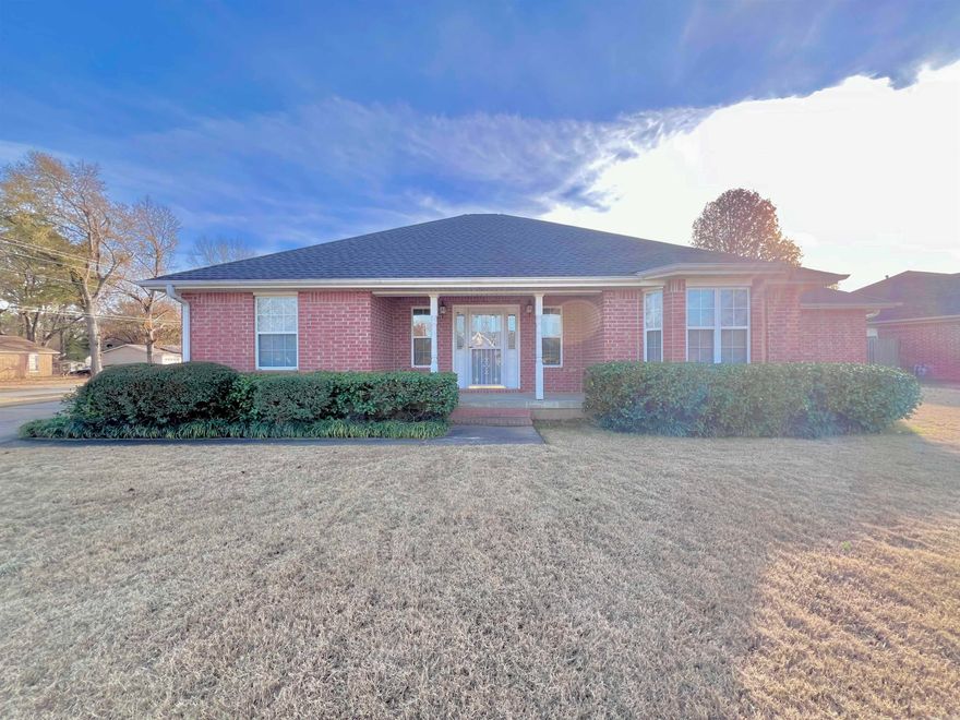 This custom-built home was very well cared for and has good bones! Those bones are 2x6's instead of the traditional 2x4's! This home offers a split floorplan, semi-open kitchen with dining room just off the kitchen. The primary bedroom is spacious and has two closets with a double sink vanity.  Home was built handicap accessible, so you'll love the convenience of large doorways and hallways. The wood burning fireplace in living room is great for those cold winters. Enjoy the breezeway as you head to the oversized garage that also provides additional storage! Just wait until you see it! What a great corner lot in a great location! Water Heater is 2019, Roof is newer as well. HVAC is original but has been maintained every season and still runs great!  Home is being sold AS-IS.