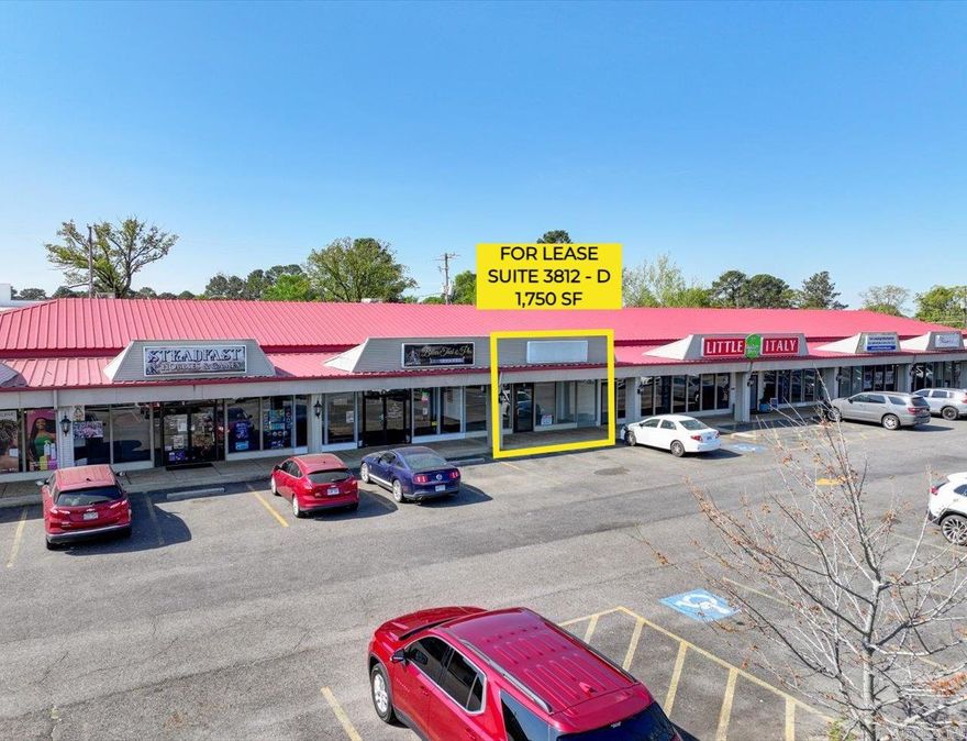 This space offers 1750 SF of open concept space flooded with natural light, perfect for versatile use. With abundant parking and a competitive lease rate, this high-traffic location ensures maximum visibility for your business.
