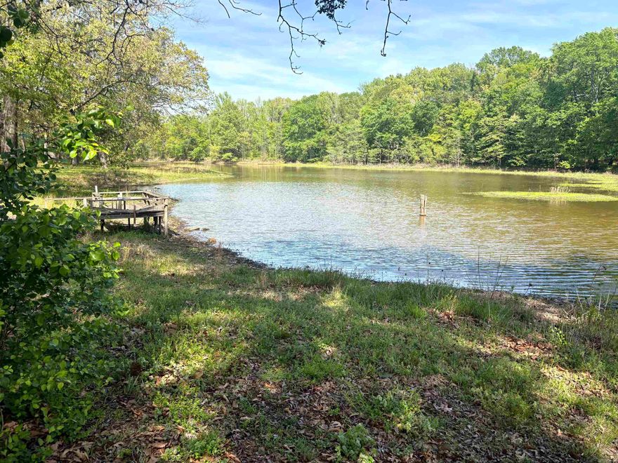 6921 Ar Hwy 13, Carlisle features a 2 Br, 1 Bath Home on 13.63 acres with  water frontage and an additional 1.72 fenced acres in pasture available for $15,000 more. The home has CHA, included Kitchen Appliances along with a Security Camera system. It has a separate car port and pump house. It's on a public water system along with a well in the pump house. Electric is serviced by 1st Electric. Fiber internet is provided by Connect2. The property is on a Septic system. The water frontage and view set this property apart from most and with the extra acreage and privacy that it brings, makes a very desirable setting. Fish from the dock or bank, boat and / or hunt in the wooded area across your dam.  It is for sale outright with no owner financing, no leasing and no renting to own and is sold as is. It is agent owned. Call us today to view this property and possibly make it your own.