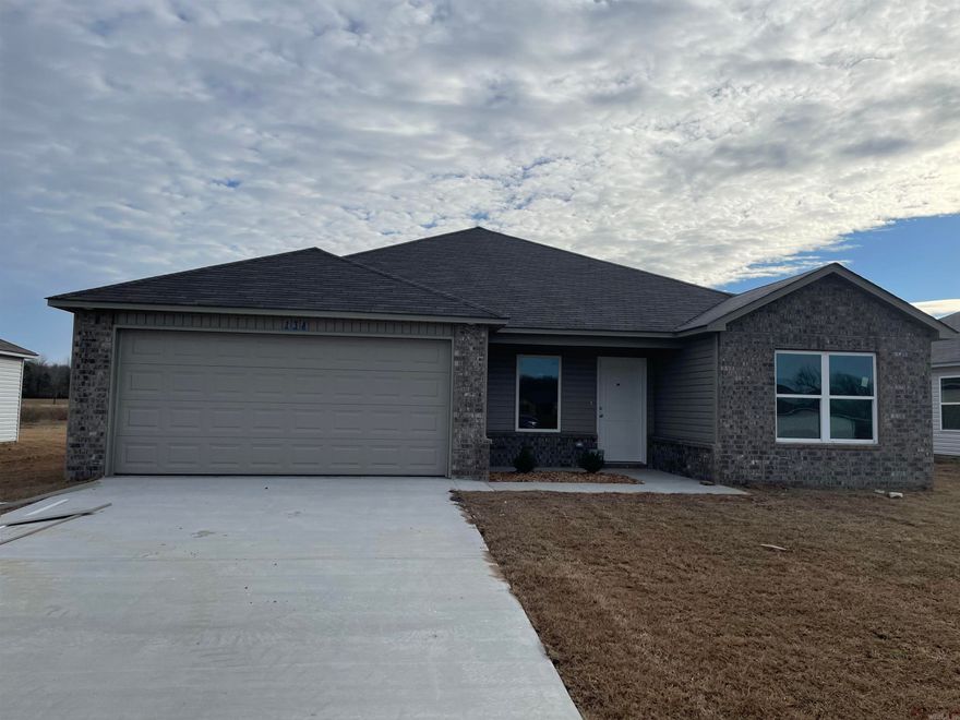 The lovely 4 bedroom, 2 bathroom Kinsley II plan! Very generous Great Room leads to an open concept eat-in Kitchen. The Master Bedroom is very spacious. Bedrooms 2, 3, and 4 are all on the other side of the home, with the bedroom to the front of the house perfect for an office, flex room, craft room, bedroom or more!  Upgrades added in this home include: plumbing faucet upgrade 2, door bell, added cable jack, HVAC rigid duct upgrade, crown on Kitchen cabinets, 16" laminate bar top in Kitchen, Luxury Vinyl Plank flooring in wet areas, garage door opener, raised ceilings in Living Areas per municipal requirements, Cheyenne style interior doors, baseboards level 2, LED disk lights in Kitchen, full sod, stainless steel appliance package.