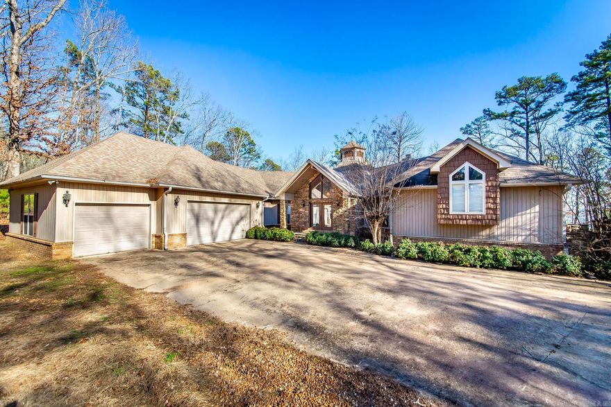 Welcome to your dream retreat—a stunning lakefront home in the exclusive Tannenbaum Community on the picturesque Greers Ferry Lake. This luxurious residence offers unparalleled amenities, including a deeded boat slip, making it a haven for those who love the water, golf, or even the thrill of flying in on your private aircraft. Inside, this spacious 4-bedroom, 4-bathroom home boasts an elegant blend of style & comfort. Two cozy fireplaces add warmth & charm to the interior, creating perfect spots to relax & unwind. The downstairs den is an ideal sanctuary for guests, providing privacy & comfort with its own cozy ambiance. This versatile space is perfect for hosting family & friends, offering them a home away from home. Step outside to discover an entertainer’s paradise. A beautifully designed firepit overlooks the tranquil lake, offering the perfect backdrop for evening gatherings under the stars. Whether you’re sipping wine with friends or enjoying a quiet moment by the fire, the lake's serene beauty will be your constant companion. Additionally, the property includes a large garage providing ample storage space & convenience, even a pet bath station. See agent remarks