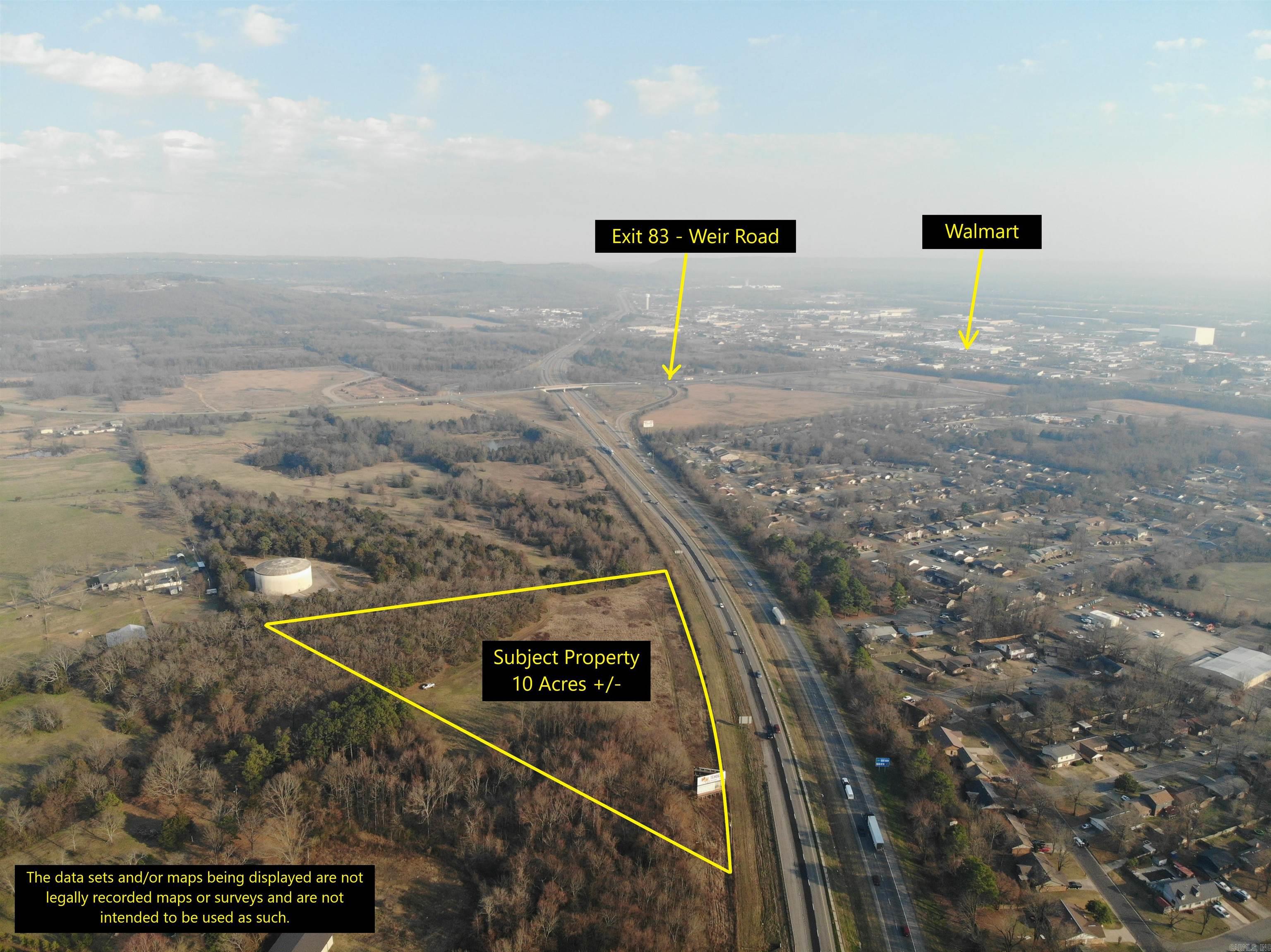 10 Acres +/- with roughly 1,000 feet of frontage on I-40 interstate and ample opportunity for maximum exposure. Close to Weir Road and positioned perfectly for almost any commercial venture. This site contains one existing Billboard with a current lease in place. This property can be accessed from Old Hwy 124.