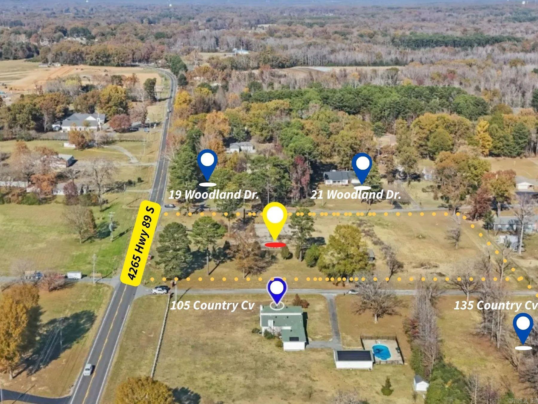 Two adjoining separate parcels. Shop included. Previous home gone but slab and services still exist. Great place to rebuild or start new. Just outside city limits Shop has it's own well services. Suvey on file.