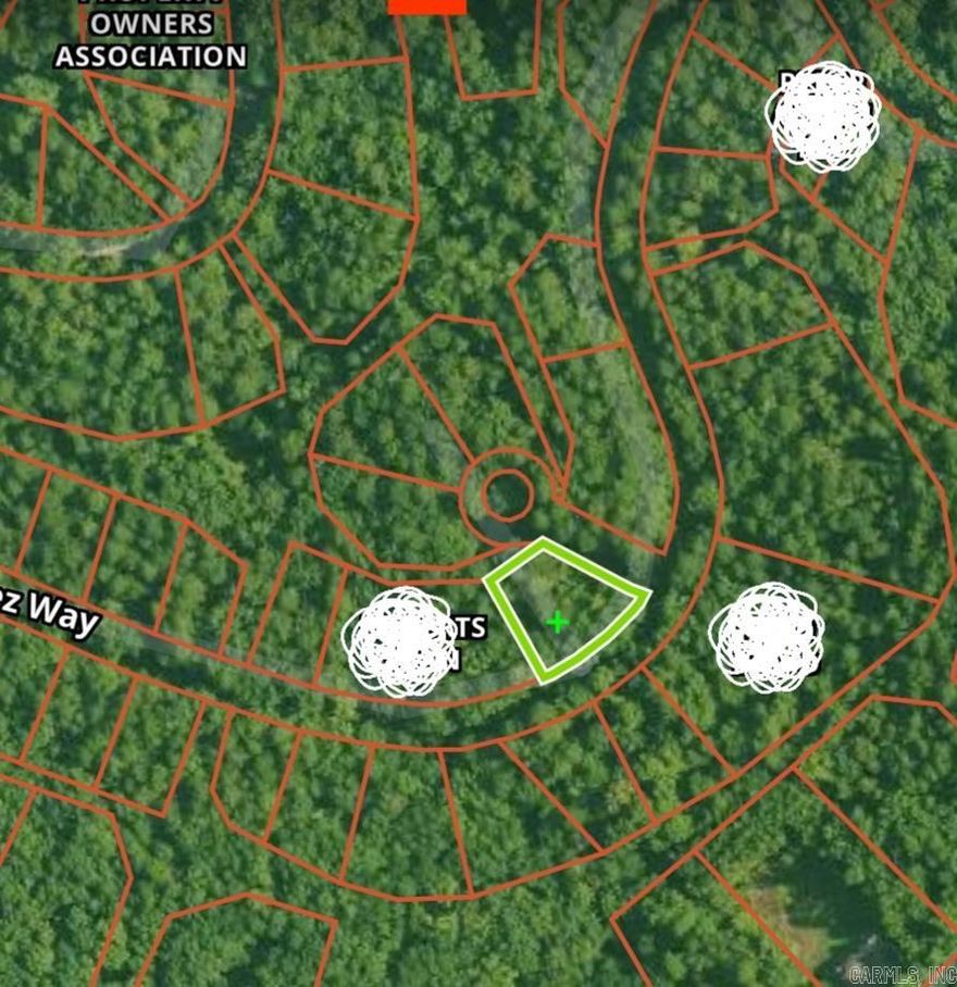 Hot Springs Village lot. Flat, wooded corner lot that would make a beautiful lot to build on. Buyer is responsible for researching availability of utilities to and build readiness of this lot. Buy-in fee required for Hot Springs Village. Monthly fee required.