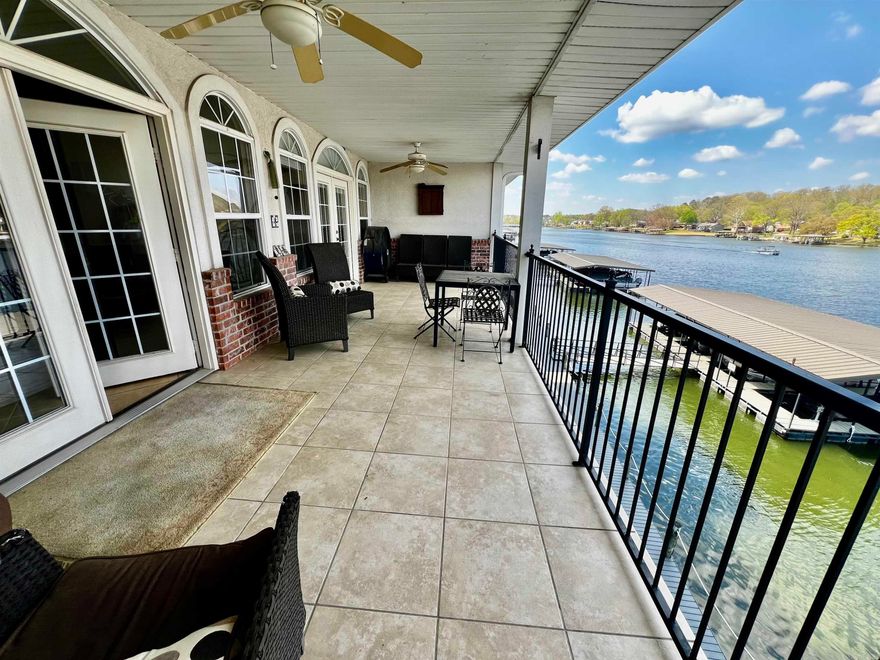 Highly desired condo complex in deep water cove.  One of the largest units. No daily or weekly rentals. Entire upstairs master suite.  Two additional bedrooms on main level. Start your summer fun on Lake Hamilton. Two balconies. Gated complex with pool, hot tub, and clubhouse party room and restrooms. No boatslip, short term tie-ups allowed on existing docks and Hot Springs Marina less than 1/8 mile down cove.