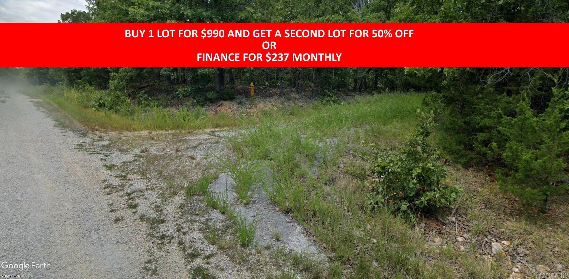 Buy one lot and get 50% off an additional lot! Owner-finance for easy terms. Cash buyers can pay by debit or credit card as well. Nice lot to develop or hold for future value. Public water and electric are available to run to property and will need septic. Owner/agent. No mobiles allowed. 600-2500 minimum build size on any other type of home, depending on subdivision. Finance is $100 down and 10 months at $99 and closing costs are included. Lots marked with red banner are part of promotion. No limit on lots. Buyer responsible for any/all taxes and lots sold "as-is". Quit claim deed conveys. Parcel ID# 210-14004-000