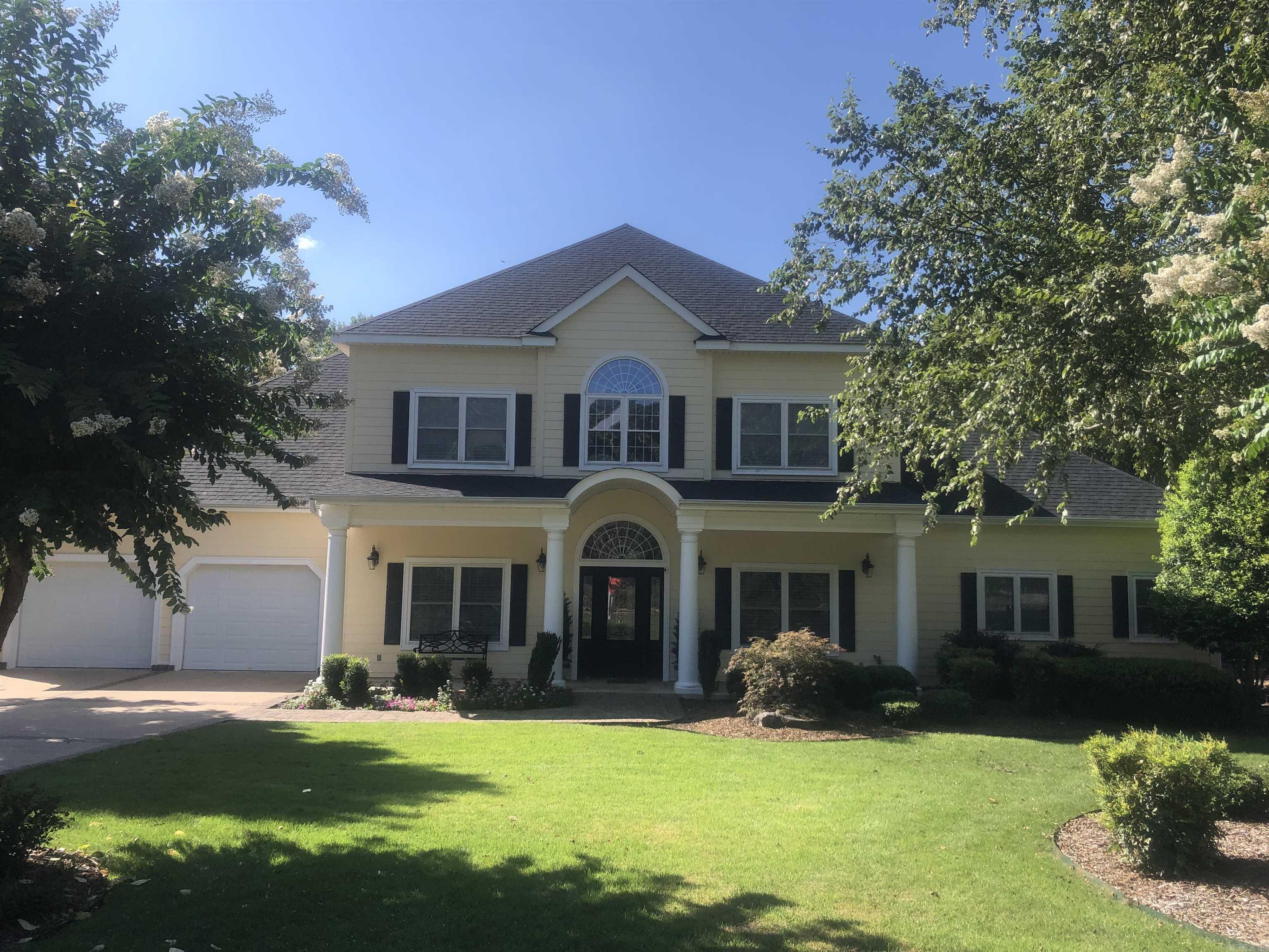 Stunning two story lake front home! 4 Bedrooms,4 full baths. Enter light filled living areas with palladian windows at front and back of main floor. Cherry hardwood floors throughout main level. Neutral paint colors throughout home. Formal Dining and breakfast area. Dedicated office with built in cabinetry. Soaring coffered ceiling in great room, gas logs and built in cabinetry. Kitchen with granite slab island and countertops, stainless steel appliances, walk in pantry. Large laundry room with storage and sink. Beautiful Butler's Pantry connecting kitchen to dining room with bar sink and under counter refrigerator. Primary bedroom with lake views, Large walk in closet with built in storage drawers and seating bench. Primary bath with dual sinks, vanity area, jetted tub and massive walk in shower with two shower heads, seating bench. French doors from Great Room to large covered deck with decorative concrete floor. Easy access to Lighted Covered Boat Dock and Yac Port (for Kayaks) Professionally landscaped grounds. 110 Seawall. Home Generator with 500 gallon buried propane tank. HSV POA $2000.00 new member buy in fee due at closing.
