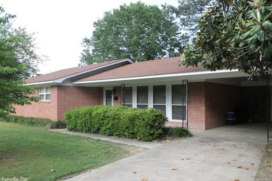 BEAUTIFUL UPDATED BRICK HOME AWAITS YOU AT 1560 CENTER STREET in Arkadelphia. UPDATES FEATURE: 1)Main electrical breaker box 2)Complete kitchen including ALL appliances, tile floor & back splash, breakfast bar, canned lighting 3)Main BA, new: vanity, tub-tile wrap around shower, tile floors, commode, baseboards, trim and paint 4)MBA-GUTTED, New Marble shower, tile floor, vanity & commode, base boards, trim and paint. 5)Canned lights 6)Ceiling fans 7)Extra Insulation in attic 8)Carpet/base boards BR's 9)HWH.