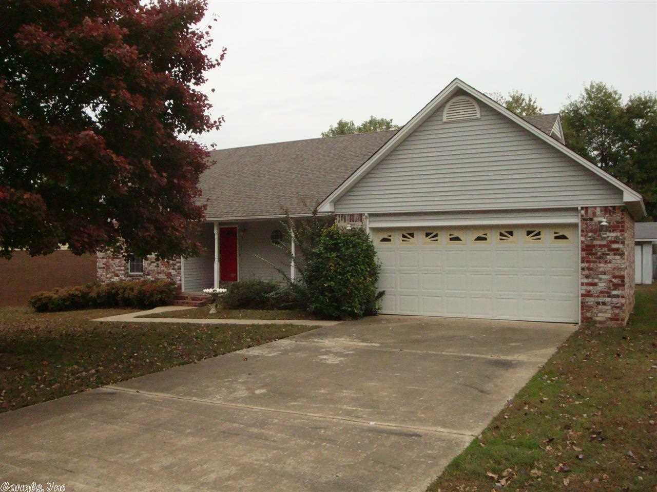 House has been freshly painted inside. Split bedroom floor plan with great room with fireplace. Gas logs in fireplace. Nice deck and fenced back yard. 20 x 24 wired utility building with side storage. All appliances remain. Laundry room has room for a freezer. Bay window in living area. Double closets in two bedrooms and walk-in in master bedroom.