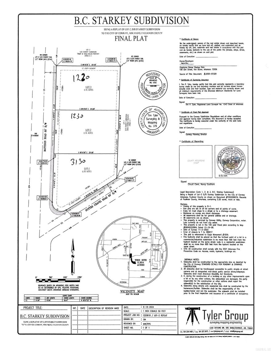 Flat Buildable Lot in Conway City Limits.  Good Convenient West Conway Location to Build a New Home on.