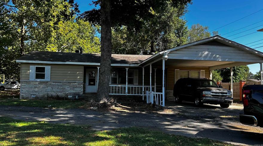 Unique investment opportunity on 1.63 acres with a duplex offering two separate living spaces. The main unit is approx. 1,300 sq ft with 2 bedrooms, 1 bath, a full kitchen, and covered porch with direct entry to a connected shop. The shop includes a storage area and a half bath, adding versatility for hobbies, projects, or additional use. The second unit is approx. 600 sq ft and features 1 bedroom, 1 bath, a kitchen, and laundry area—ideal as a rental, guest suite, or multi-generational living. With ample yard space and two distinct residences, this property provides flexibility, privacy, and long-term potential. There is a current tenant in the smaller unit. 24 hour notice is required to see the occupied unit. No Seller Property Disclosure will be provided. Property to be sold as is where is with no warranties. See associated documents for aerial view.