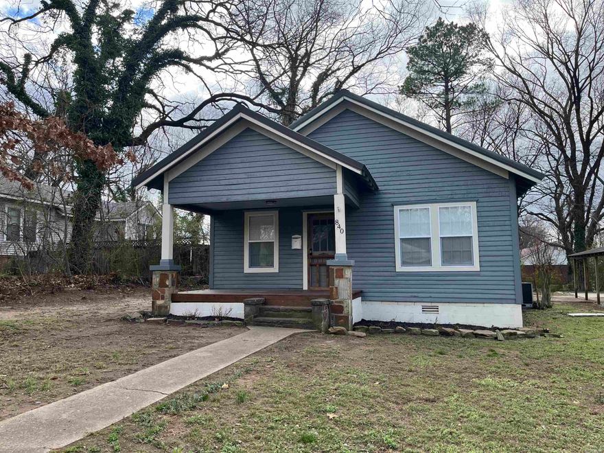 Cute home conveniently located in the heart of Batesville. Home was remodeled in 2024. New windows, plumbing, central heat and air, LVP flooring in kitchen and bathroom, metal roof, hot water tank and light fixtures throughout all done in 2024. New kitchen appliances, cabinets and sink all replaced in 2024. House was leveled and interior and exterior painted. New blinds throughout. Main sewer line in backyard was replaced in 2025. Patio area and one car carport with side entry to the home. Parking area also in front of the house. Wonderful home in great location!