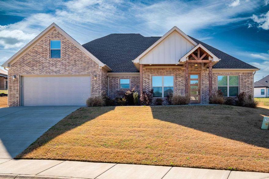 Beautiful home located close to all new developments in Benton! Like new construction, this open floor plan also lives like a one level with all bedrooms on the main floor, and only a bonus room upstairs. Enjoy listening to the frogs and crickets at night on the back porch with fireplace, and also be minutes from the new Saline County Sports Complex and Buccee's! Hardwoods throughout downstairs, laundry room connects to the primary closet for ease and huge walk-in pantry are a few of the amenities in this custom built home you will love!