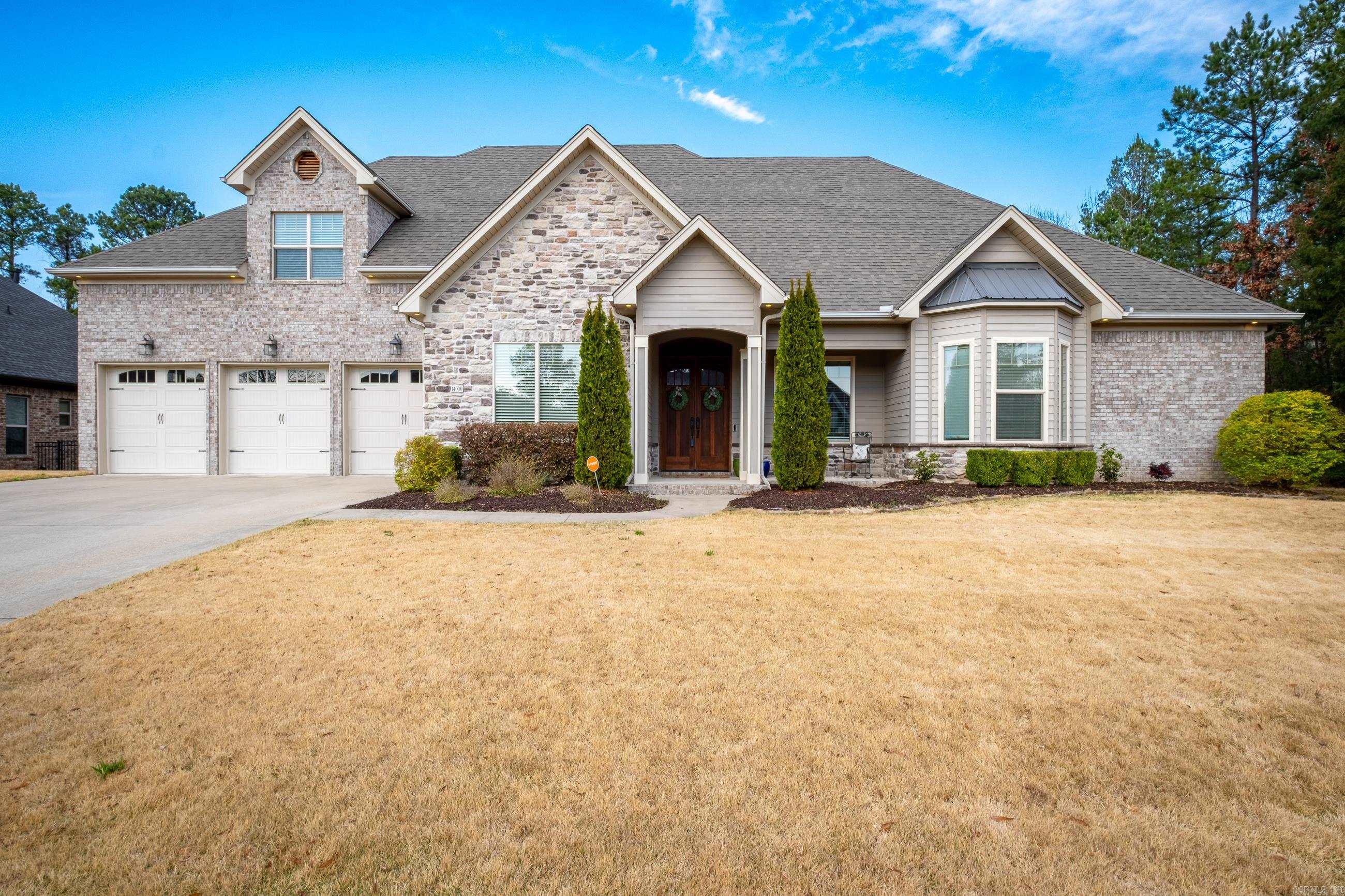 Wonderful Woodlands Edge home with open floor, 3 car garage, large covered back patio and tons of natural light! This home lives like a one level with only a large bonus room with full bath up (could be used as 5th bedroom). The kitchen features dual dishwashers, farmhouse sink, large island, walk-in pantry, wet bar and breakfast nook. The backyard has it all and is a must see! It features a large covered patio with fireplace, deck area for more seating or grilling, hot tub, pergola, playset and additional seating areas. The home is located on a corner lot with greenspaces along one side and the back. Other features include turfed down run, tons of attic storage, central vac, walk-in closets in every bedroom, sprinkler system and much more.