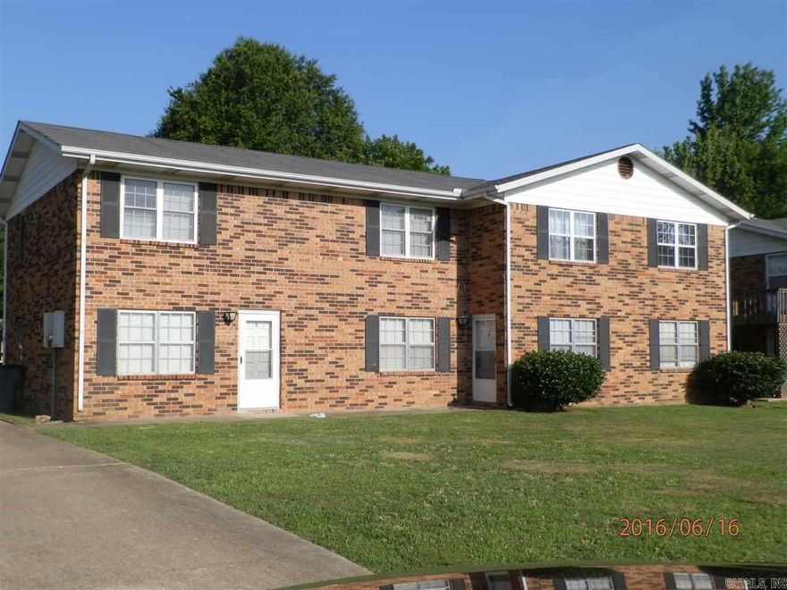 Upstairs two bedroom, one bath apartment conveniently located. Washer/dryer hook ups. Stove, dishwasher and refrigerator furnished. Not HUD Section 8 rental. Interested persons must apply with Property Manager. Application required. Application fee.