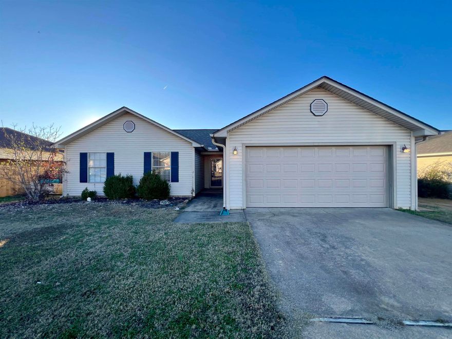 FRESHLY PAINTED - This adorable home offers comfort and convenience with quick access to schools, shopping, and the new Cabot exit. Step inside to a cozy living area featuring vaulted ceilings and plenty of natural light. The kitchen comes fully equipped with stainless steel appliances, granite countertops, tile backsplash, and a breakfast bar—perfect for casual meals or entertaining.  The primary suite includes a spacious walk-in closet, and both bathrooms are well-appointed. Enjoy relaxing or entertaining in the large, fully fenced backyard complete with a pergola and fire pit. Additional perks include a newer roof and garage door (2022).  Don’t miss your chance to make this beautiful home yours—schedule a showing today!