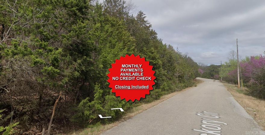 County appraised value $20,000. Owner-finance available for easy terms. Nice lot to develop or hold for future value. Water and sewer available at street. Owner/agent. Finance is $250 down and $295 a month for 10 months. Quit claim deed conveys. Closing costs are included. Bulk land sales specialist with the best land prices in Arkansas. Over 10 years, as a licensed Realtor, selling land.  Parcel ID# 320-01631-000