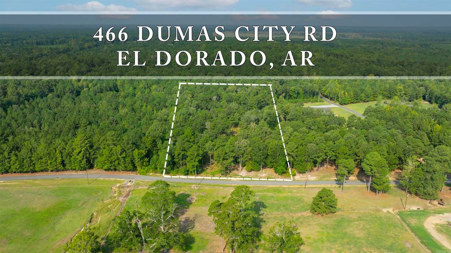 Looking for the perfect spot to build just outside of town? This 5-acre tract on Dumas City Rd. sits on the west side of El Dorado and offers the best of both worlds—quiet country living with the convenience of being minutes from town. The property fronts a paved country road and already has access to both electricity and water at the site, making it easy to get started on your plans. Restrictive covenants are in place on the property.  Whether you’re ready to build your dream home now or just want a place to spread out for the future, this property is worth a look.