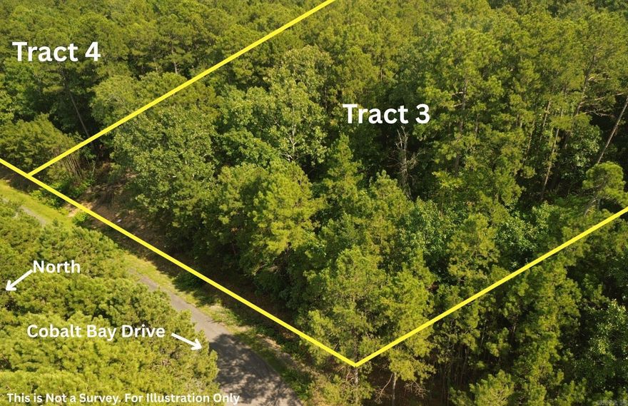 3 Acre Lot Near Greers Ferry Lake with deeded access to Lake Tree covered lot with small clearing with an additional adjoining 3 acre lot. Utilities are at the road with approximately 271 ft of frontage on Cobalt Bay Drive. Not in Cobalt Bay Subdivision. No mobiles allowed.