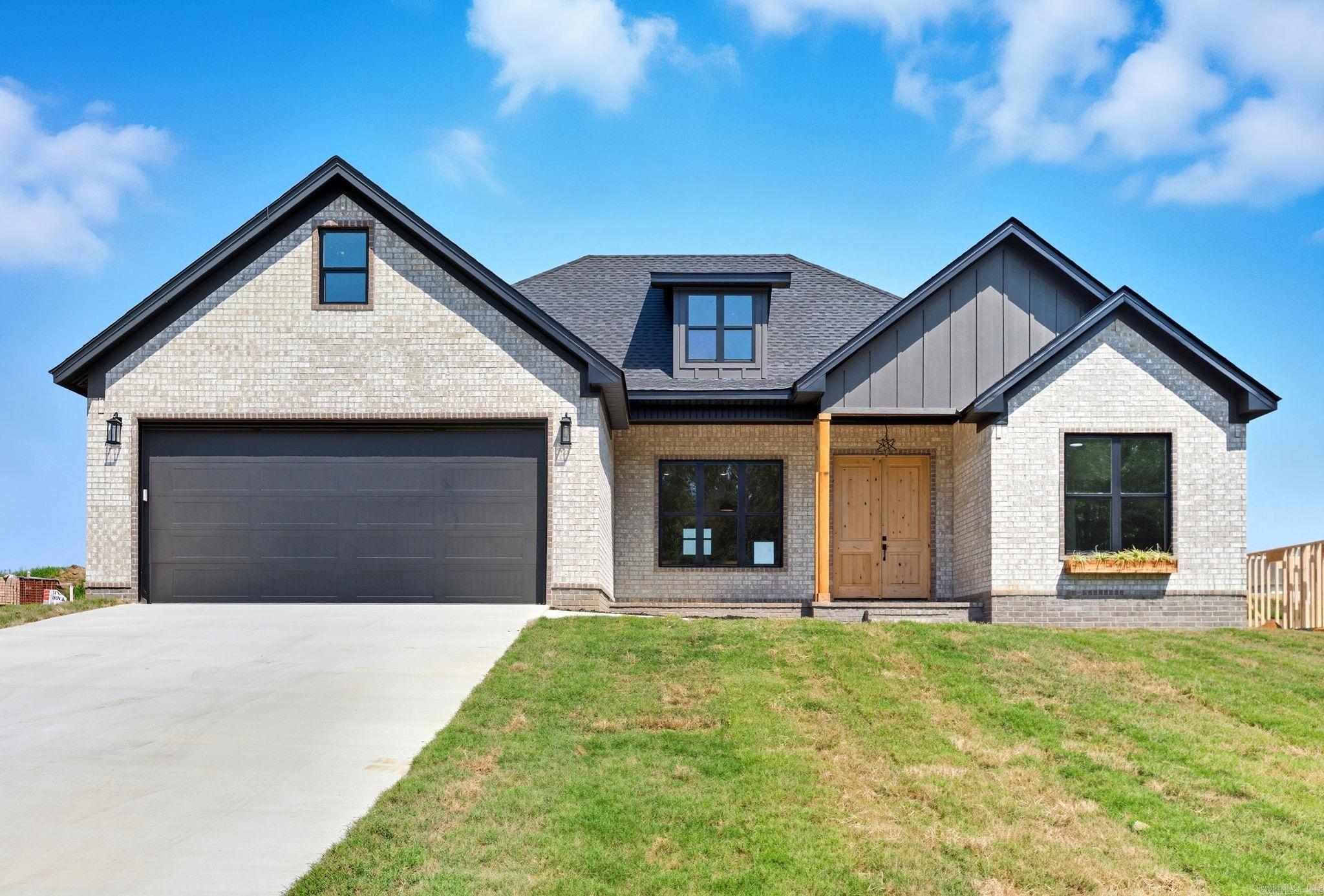Located in the heart of Beebe, this stunning 4-bedroom, 2-bath home is ready for its new owners. Featuring an open floor plan with a spacious kitchen, large island, and a convenient pantry, this home is perfect for entertaining. Enjoy the oversized laundry room and mudroom area for added functionality. The primary suite boasts cathedral ceilings with a charming wood beam and an expansive en-suite bathroom, including a beautiful walk-in shower, soaking tub, and double vanities. Both porches offer impressive tongue-and-groove ceilings, adding a unique touch. The guest bathroom includes double vanities and a private tub/shower combo. Don't miss out on this gem! Completion October! PICK YOUR FINISHES!!! PICTURES ARE FROM SAME FLOOR PLAN DIFFERENT HOME!