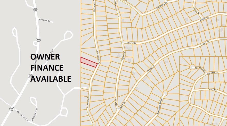Owner-finance for easy terms. Cash buyers can pay by debit or credit card as well. Nice size lot to develop or hold for future value. Public water and electric are available to run to property and will need septic. Owner/agent. Finance is an extra $50 with no interest or prepayment penalty. 5 months at $189 and closing costs are included. Buyer responsible for any/all taxes and lots sold "as-is".  Parcel ID# 306-00074-000