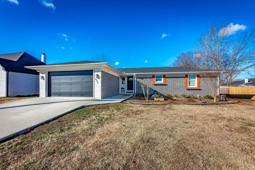 Spacious 4-bedroom, 2-bath home featuring a desirable split floor plan and open-concept design. The huge living room offers plenty of space for relaxing or entertaining and flows seamlessly into the large kitchen, complete with granite countertops and abundant cabinet storage. The fourth bedroom is currently being used as a home office, offering flexibility to fit your needs. The garage includes a tornado shelter for added peace of mind. Enjoy outdoor living on the covered back porch, plus a basketball court and fully fenced yard—perfect for play, pets, and gatherings. Also has a generator hookup. A well-designed home with space, comfort, and functionality throughout.