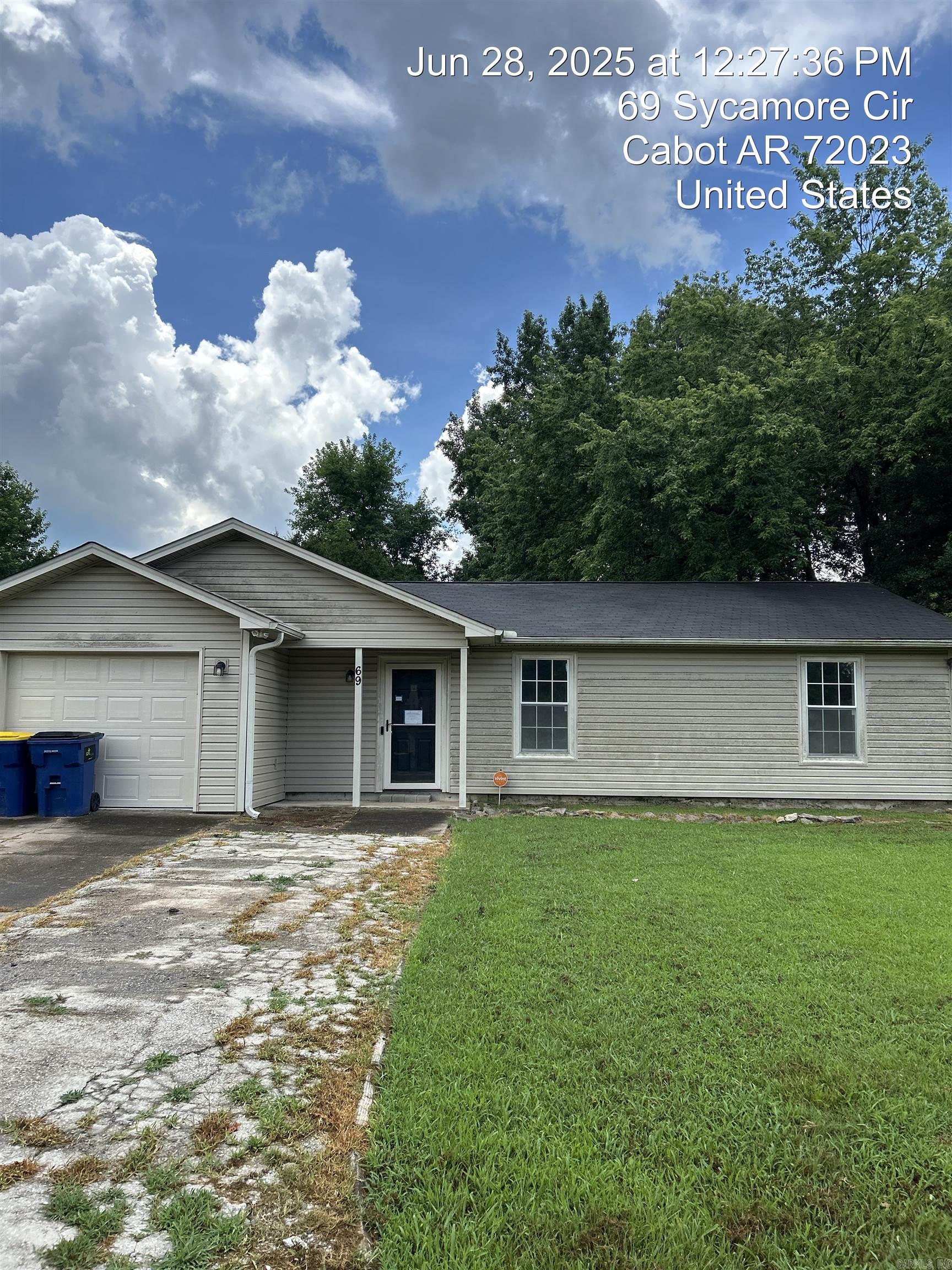 Ranch style home with lots of possibilities, solar panels for energy savings, fenced yard, storage shed, close to schools and shopping. Property sold as is.