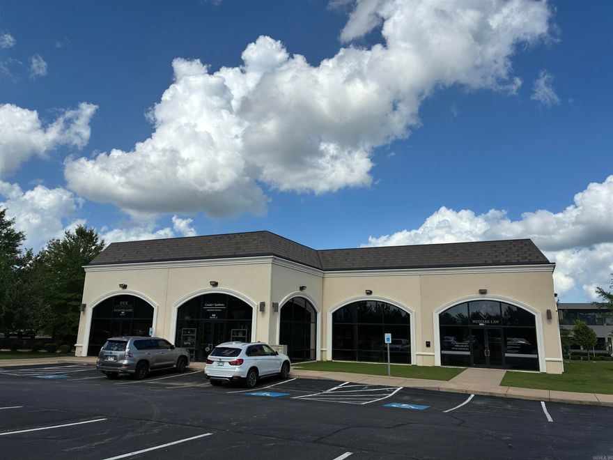For Sale/Lease:  Rare opportunity for a highly visible property with convenient access.  This premium one story multi-suite complex in Uptown Fayetteville is fully leased with professional tenants (law firm, interior design and financial services) and located in the desired Bellafont Retail Park.  The suites have an abundance of built-ins, library paneling, shelves, storage, and private full bathrooms.  Surrounded by an exhaustive list of banks, medical, dental, major restaurants, private school, and post office.  The complex is 6216 sf, and 2413 sf can be made available immediately, with another 1794 available in 2025.  Building was constructed in 2009 and has easy access to the major thoroughfares of I49 and Hwy 71B.  Building provides 18 paved parking spaces and cross parking agreement right off of Joyce Blvd. The East sidewalk to building is the Razorback Greenway bike trail.  --