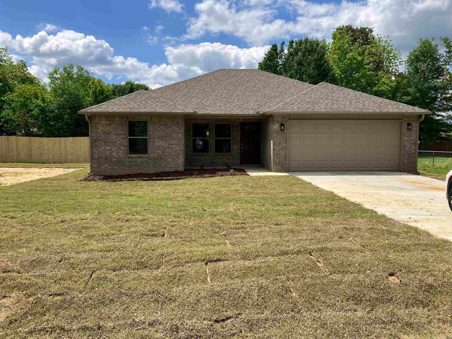 Welcome home! This new construction brick home is ideally located just minutes from everything Beebe, walking distance from the School Campus and easy Interstate access 67/167.  Located in an established neighborhood, this open plan 3bd/2bth, spacious open concept eat in kitchen, blends granite countertops & flooring together to flow seamlessly into the living area. Master and guest bathroom features marble elements to set this one apart.  Enjoy your privately fenced backyard for relaxing time on the covered patio.  Schedule your showing today!