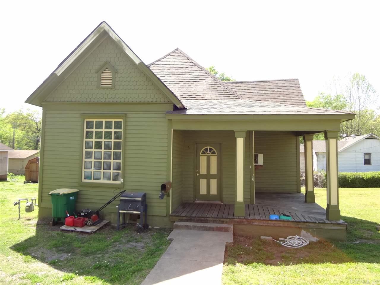 This 3 Bedroom 1 Bath charmer is full of character features with high ceilings throughout, beautiful tall archways, thick crown moldings and wide baseboards. Fresh interior and exterior paint with attention paid to detail on the column posts. Great front porch. New architectural shingle roof, almost all windows have been replaced, nice laminate wood floors, updated bathroom with tile floors and deep soaker tub, large formal dining room, spacious kitchen with tile counters, new gas range and refrigerator.