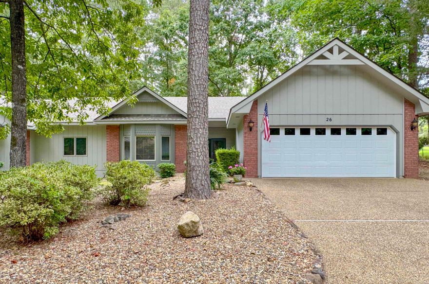 Discover the epitome of move-in-ready luxury at 26 Emmanuel Drive, nestled in the prestigious Villa Allegra Courts. This stunning townhome has been meticulously renovated from top to bottom, featuring brand-new, premium elements throughout. Impeccably maintained and in pristine condition, this home offers upscale townhome living surrounded by beautiful landscaping and green space for outdoor privacy. Enjoy unparalleled security, serenity, and simplicity, all while being just moments away from premier shopping, dining, and medical facilities. Walk to the Desoto Club, golf and recreation! Step inside to find all the "right stuff": three spacious bedrooms, two full baths—including a luxurious jetted tub and a spa-like walk-in shower—a cozy fireplace for those relaxing evenings in a great room with soaring ceilings, gorgeous quartz counters and large island in the kitchen and a generous two-car garage. Designed for effortless living, the property sits on a handicap-friendly level lot, ensuring accessibility and comfort for all. Don't miss this exceptional opportunity to own a home where every detail shines. Schedule your private tour today! All furnishings available for sale.