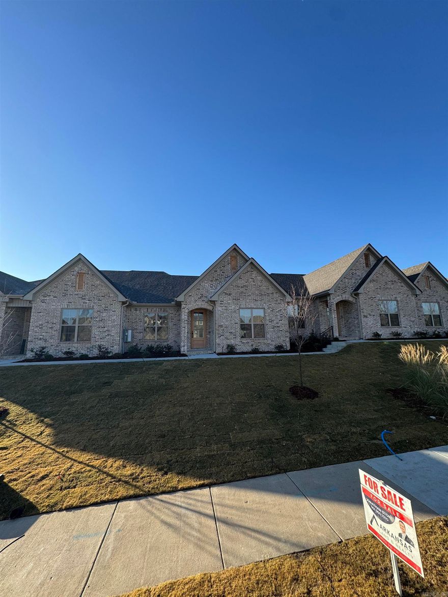 Welcome home to West Little Rock's latest destination for luxury living, Edgewood! Surrounded by lush landscaping and mature trees, the Edgewood community provides a secluded atmosphere while being just moments away from your favorite shopping and dining spots in West Little Rock. Another perk of this desirable neighborhood? NEVER MOW YOUR LAWN AGAIN! Lawn maintenance is included with your yearly fees! This unit has 2 bedrooms, 2 full bathrooms. Fully loaded chef's kitchen includes walk-in pantry, central island and opens to spacious living room with built in fireplace. Master Suite includes high vaulted ceilings and the spa like bathroom which has a walk-in shower with walk-in closet. Laundry Room, Two Car Garage and covered back patio accessed off the private drive. Get in now to customize interior selections~ (Tile, paint, lighting, flooring, etc) This unit is under construction.  ETA completion December.