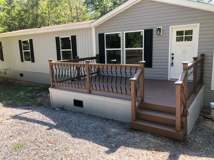 Beautiful 4 bedroom 2 full baths. Brand new Manufactured home on 2 acres. More photos to come. Home is complete.  Plenty of room for the kids to run and play. Excellent for entertaining guest and great for cookouts. FHA approved foundation. all new water and electric, septic, new decks built on the front and back entry doors. Decks will be sealed and stained.  New titan underpinning. New heat pump. Entergy Smart built home. Everything is Brand New!  Be the first family to call this beautiful house your HOME.  Nice country setting and still close to everything. Home comes with a 1 Year manufactured home warranty.  Serviced by local dealership. All kitchen appliances are included.  Call listing agent for a private showing and to put your offer in now before it's gone!   Listing Agent has lenders available.     **  Agents see remarks