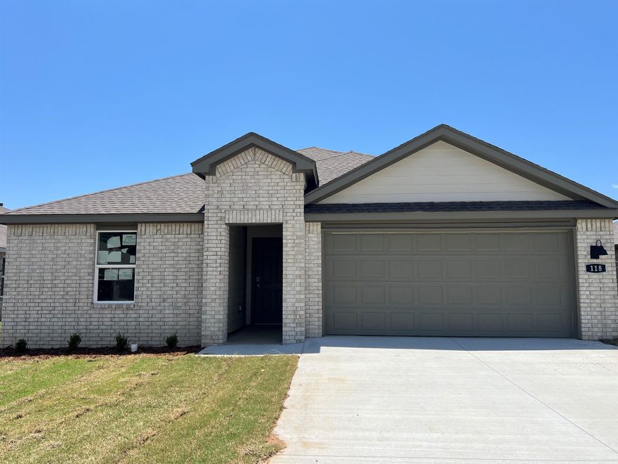 Under contract before listed! Charming Cali Plan with 4 Bedrooms, 2 baths, and a 2-car garage!  LVP flooring with carpet in the bedrooms! Kitchen has 36-inch cabinets with Quartz kitchen countertops! Undermount kitchen sink! LED Lighting throughout! Chrome fixtures. Primary bedroom with have a walk-in shower, dual sinks, quartz counters and a walk-in closet! HOA fees will be used for management.  Brick exterior with Hardie® per plan. Ceiling fan in the living room and primary bedroom!  Programable thermostat! Architectural shingles.  Covered patio per plan.  Special Builder warranty. Ask for details.  Photos are renderings / stock photos!  HOA/POA dues are not yet determined, the amount is estimated.