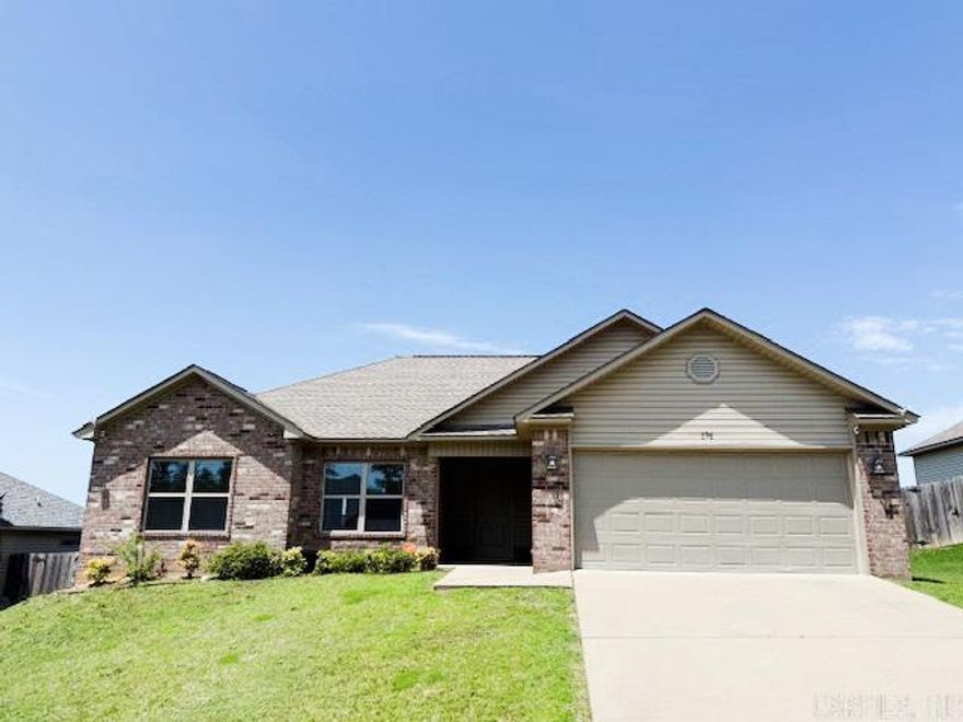 Welcome to 176 Cambridge Dr. in Hot Springs, AR! This charming 3 bedroom, 2 bathroom home offers space and comfort. Enjoy the convenience of washer & dryer hook-ups in the walk-in laundry room and a double garage for all your storage needs. The master suite is perfectly designed with two, walk in closets, double sinks, extra linen closet, and a soaker tub to relax. Located in the desirable Lake Hamilton School District, this 1484 sq. ft. home also features outside security cameras for added peace of mind. WiFi and Lawn Service included!   Contact Amber Lewis with McGraw Realtors today for your showing!