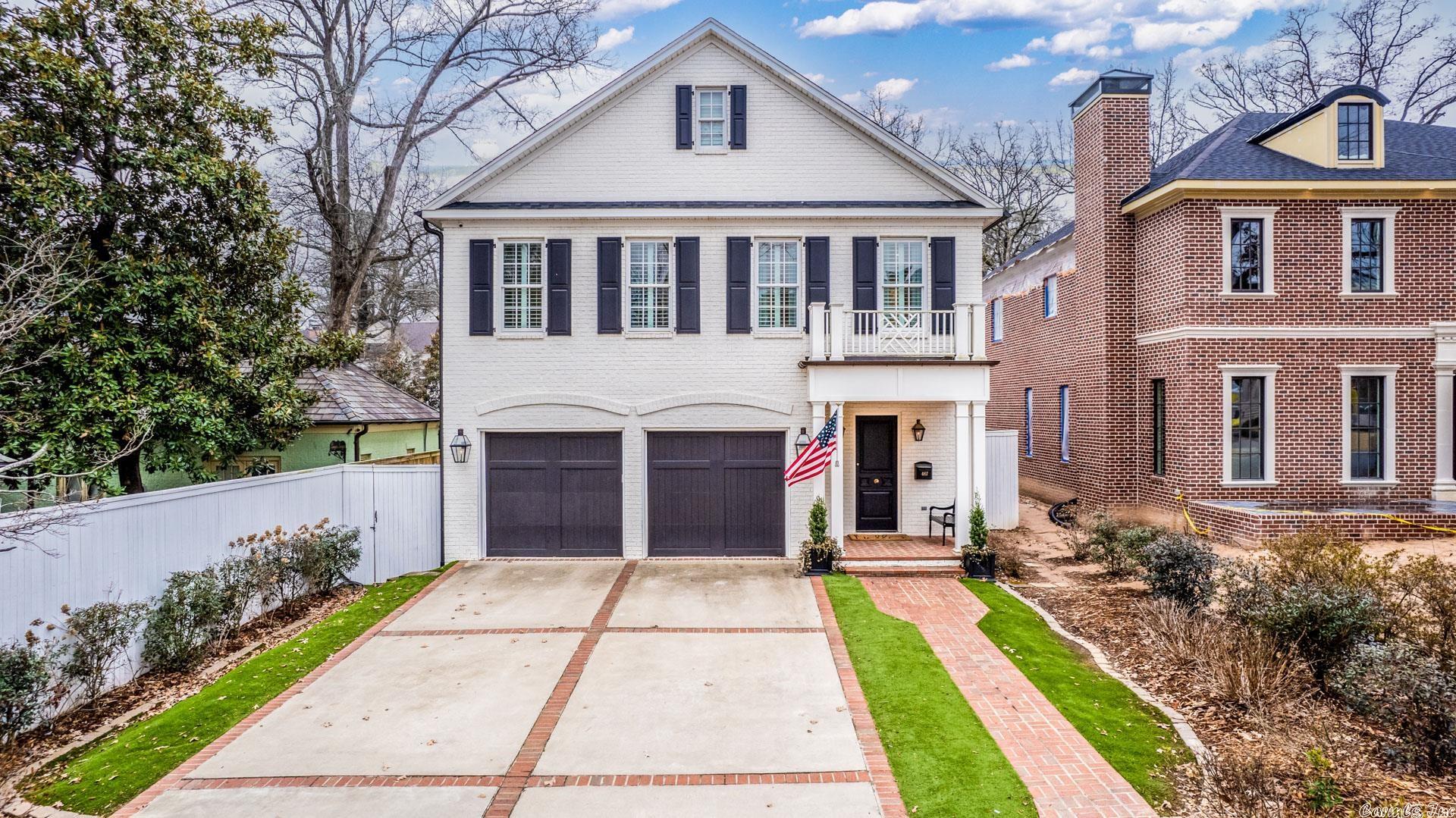 This is an immaculate 4 Bed 4 Bath right by the Country Club of Little Rock. Built in 2018 as a custom designer home with a wonderful plan.  From the herringbone brick covered patio, you’re welcomed inside w/ tall ceilings & wide foyer which opens nicely to your chef’s kitchen: Beautiful marble breakfast bar, premium Wolf appliances, farm sink, +walk-in pantry w/ nice locker station built-ins.   Large living: gas log fire, cooled under-stair wine room +access to herringbone brick covered patio w/ wood burning gas fire. Private, flat, +fully fenced turf yard wrapped w/ great landscaping. Sleek entertainer’s setup: built-in Apple TV, Sonos sound +mini fridge by your grill.   Guest bath w/ walk-in seated shower by main lvl office: built-in Murphy bed +double doors to yard.   Up: large landing + spacious Primary suite w/ private office +gorgeous herringbone marble +free standing tub +double vanities +walk-in seated triple headed rain shower +double walk-in closets.   Also up: laundry +3 guest beds & 2 guest baths w/ walk-in closet & plantation shuttered windows. Don’t miss whole house natural gas generator, Lutron LEDs +oversized garage w/ storage built-Ins & golf cart that can stay.