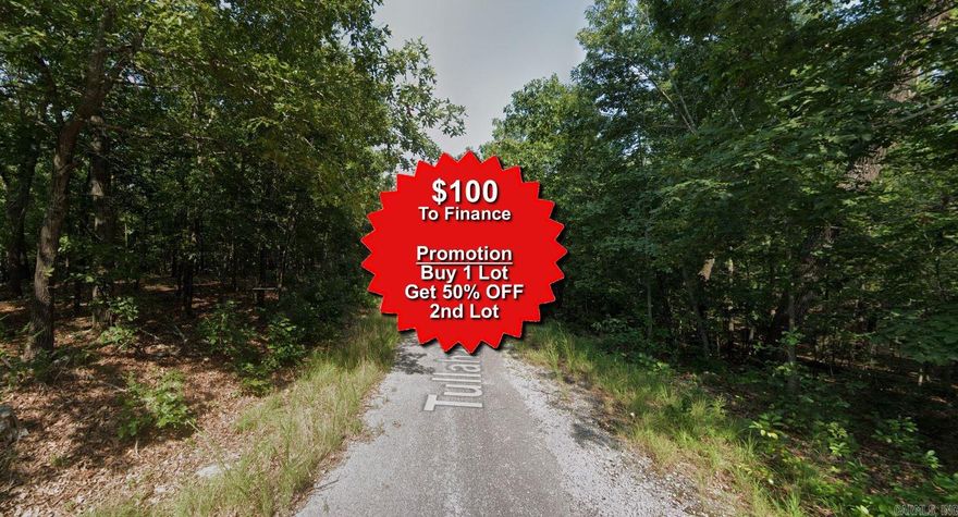 Arkansas Land for Sale - Buy one lot and get 50% off an additional lot! Owner-finance for easy terms. Nice lot to develop or hold for future value. Public water and electric are available to run to property and will need septic. Owner/agent. No mobiles allowed. Finance is $100 down and $99 a month for 10 month. Closing costs are included. No limit on lots.  Parcel ID# 230-14714-000