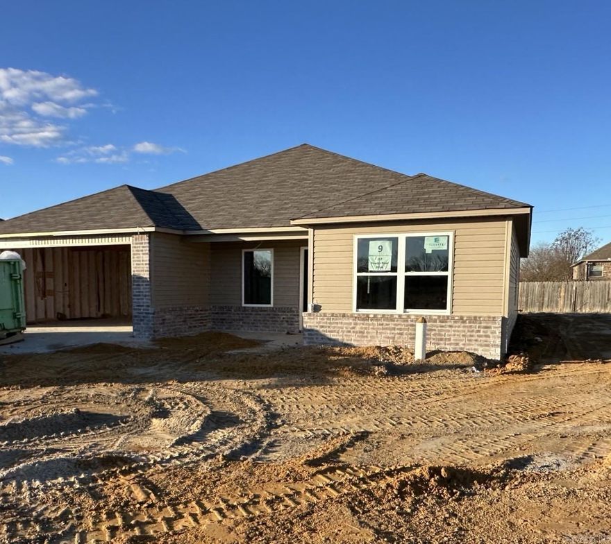 The Kinsley II plan is a wonderful choice for anyone looking for a blend of charm and functionality. The covered front porch adds a warm, inviting touch, perfect for relaxing or greeting guests. Inside, the open floor plan enhances the spacious feel of the home, while the 4 bedrooms and 2 bathrooms ensure plenty of room for family and guests.  The living area is designed for comfort and flexibility, and the dining area/kitchen combo is ideal for entertaining. With energy-efficient appliances, the ample counter space and pantry are great for anyone who loves to cook and experiment in the kitchen.  **SEE SHOWING REMARKS & AGENT REMARKS FOR IMPORTANT INFORMATION**