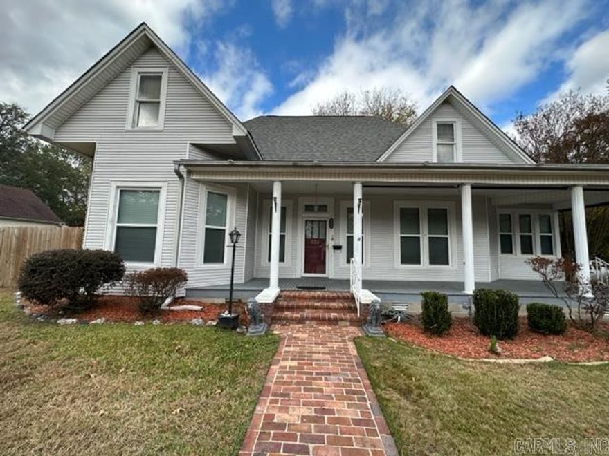 This home has old charm but has been updated. Huge deck out back overlooking a beautiful back yard that is spacious. Privacy fence. Private area for hot tub. Large front porch. This home is a must see!!!