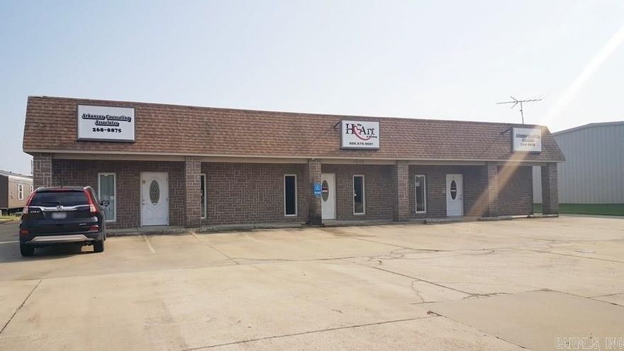 Suite B includes a reception area, one large office space, file/storage room, 2 bathrooms, and small kitchenette. $1,500 a month.