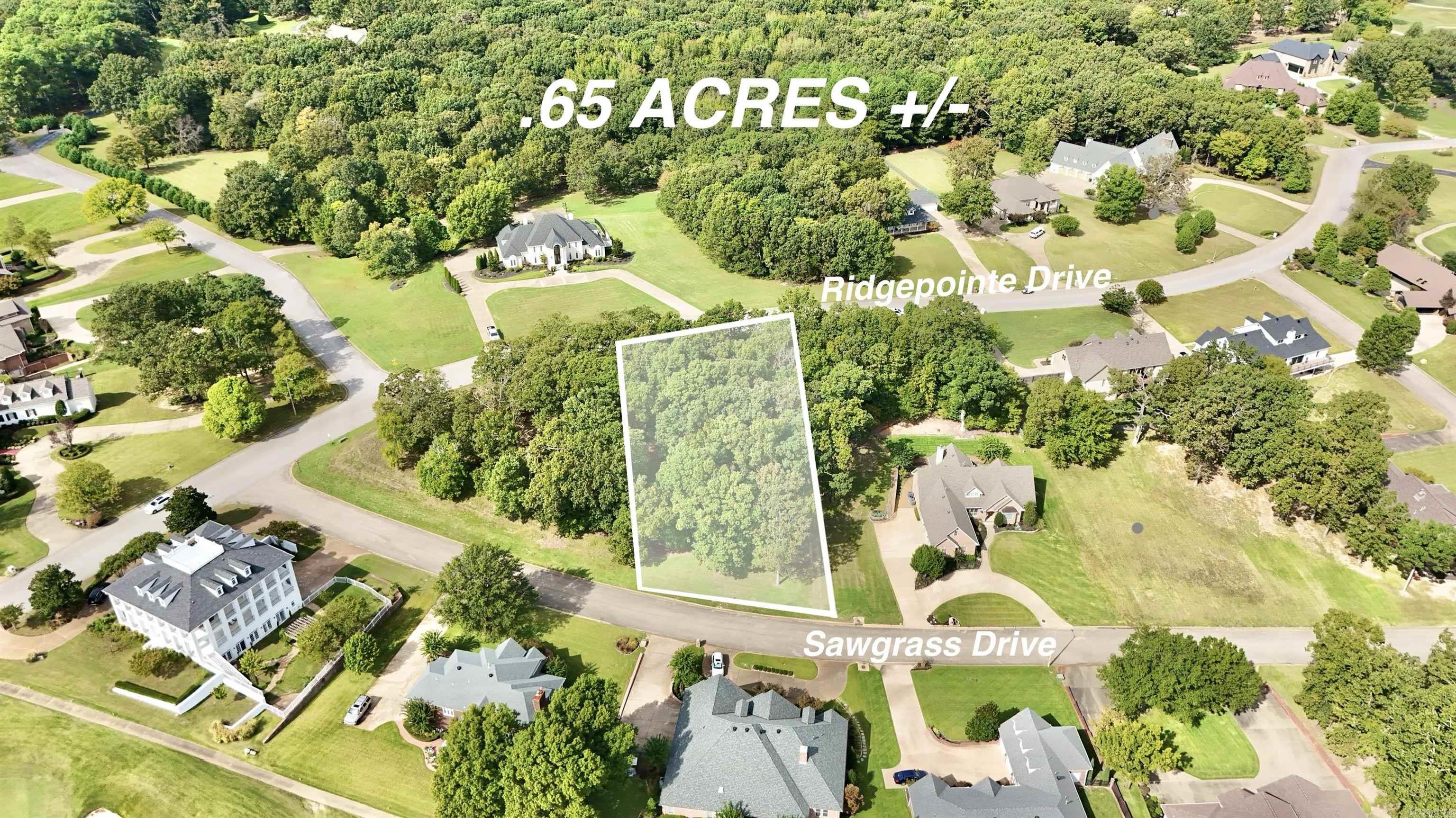 Prime .65-acre vacant lot on the private Ridge Point Golf Course, ideally located beside holes 11 and 14 with dual access from Ridge Point Drive and Sawgrass Drive. Zoned for a single-family home, this lot offers stunning golf course views in a quiet, upscale community just up the road from Ridge Point Country Club. A rare opportunity to build your dream home with premium golf frontage.