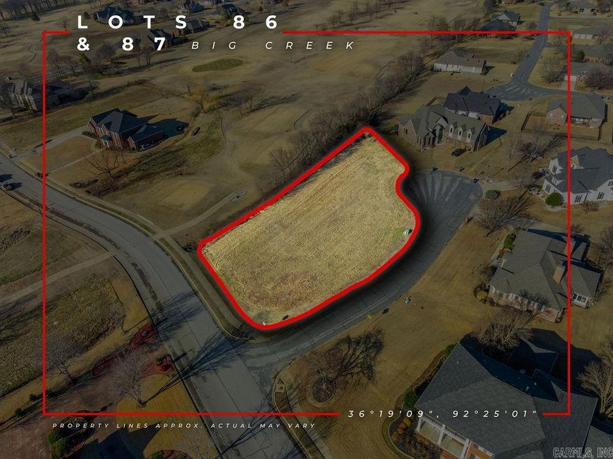 Two continuous lots in desirable location in the established Big Creek Subdivision. Lots total approximately 0.78 acres m/l combined to create an ideal setting for a new, custom residence. Community amenities include underground utilities available, clubhouse, and pool, all within a refined golf course community.