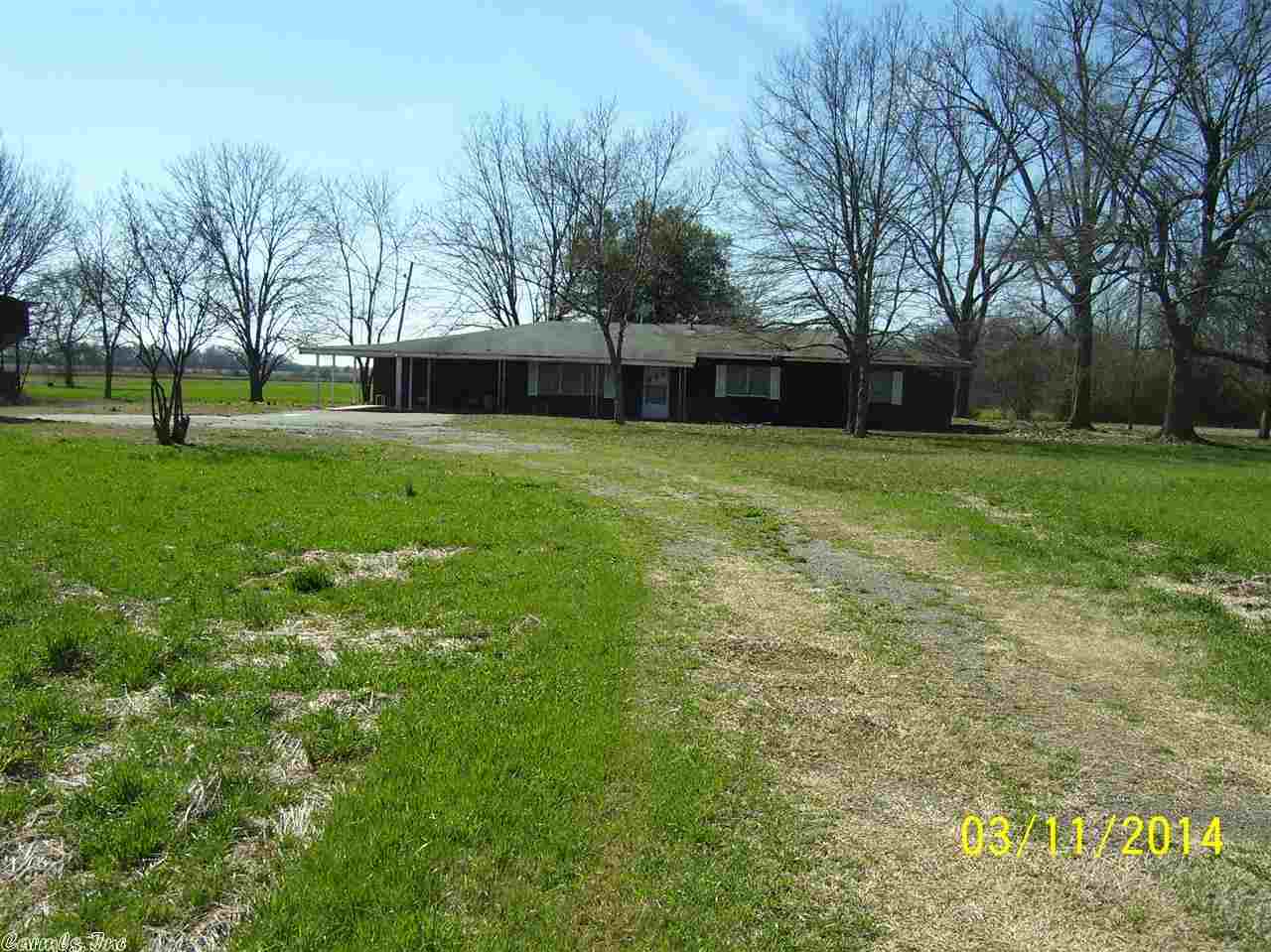 Concrete block house on 10 acres.