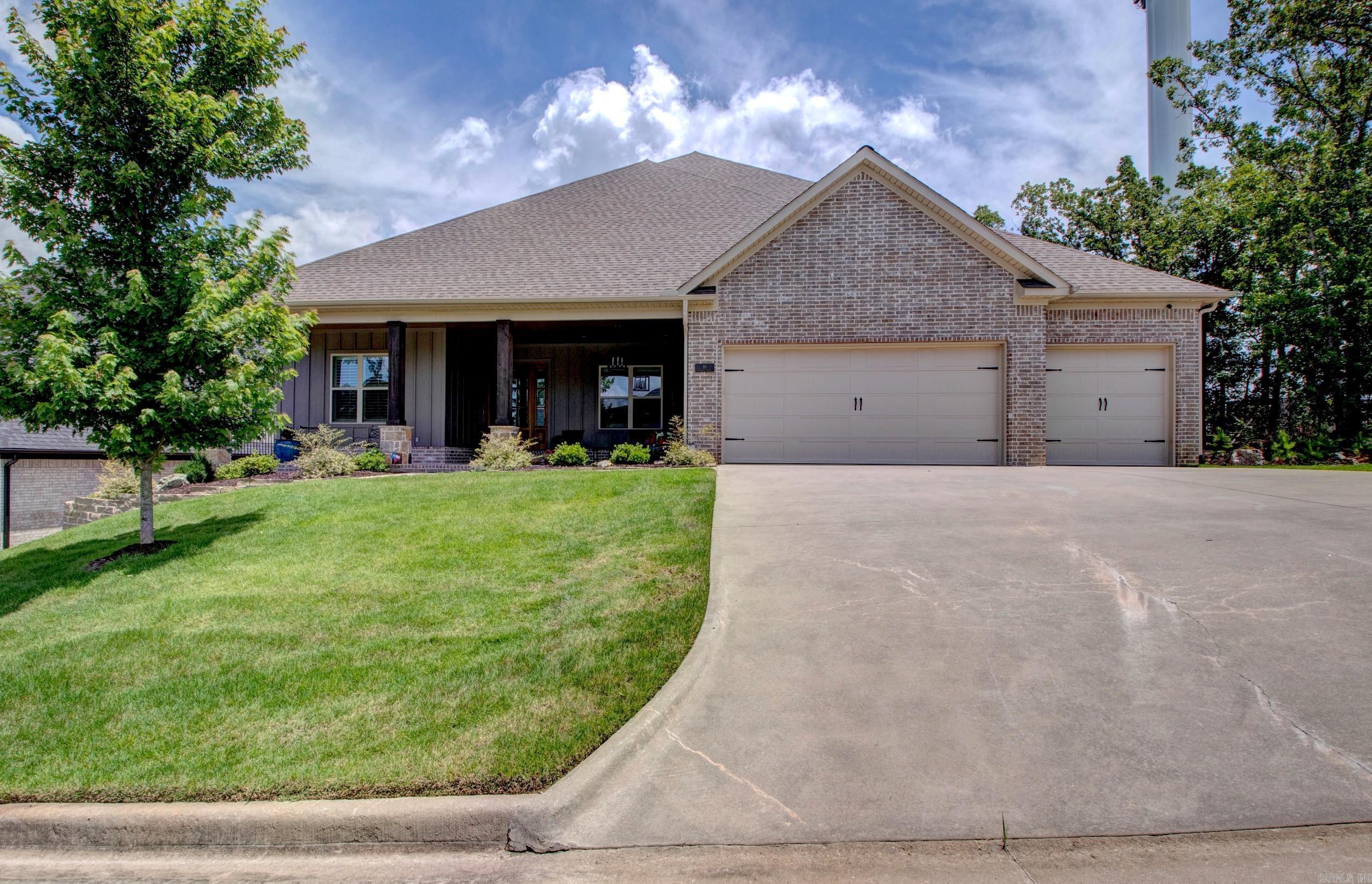 WHAT A BEAUTY! RARE FIND IN FALSTONE - One level home with wonderful layout and beautiful detailing. Hardwoods throughout with tile in the baths and laundry area. You will love the layout and extras that have been done in this home. Expansive Great Room is open to the spacious kitchen/dining areas with Quartzite countertops, and beautiful backsplash. Generous primary suite and beautiful bath area with fabulous closet with built-in chest and access to the laundry. Guest Rooms are separate and have lovely baths and closet spaces. Perfect office space with glass doors and a wall of built-ins. Enjoy sitting on your gracious front porch and overlook the Pinnacle area or enjoy the fabulous A-Frame back deck area that overlooks lush greenbelt. Great storage under the house with its sealed crawlspace.