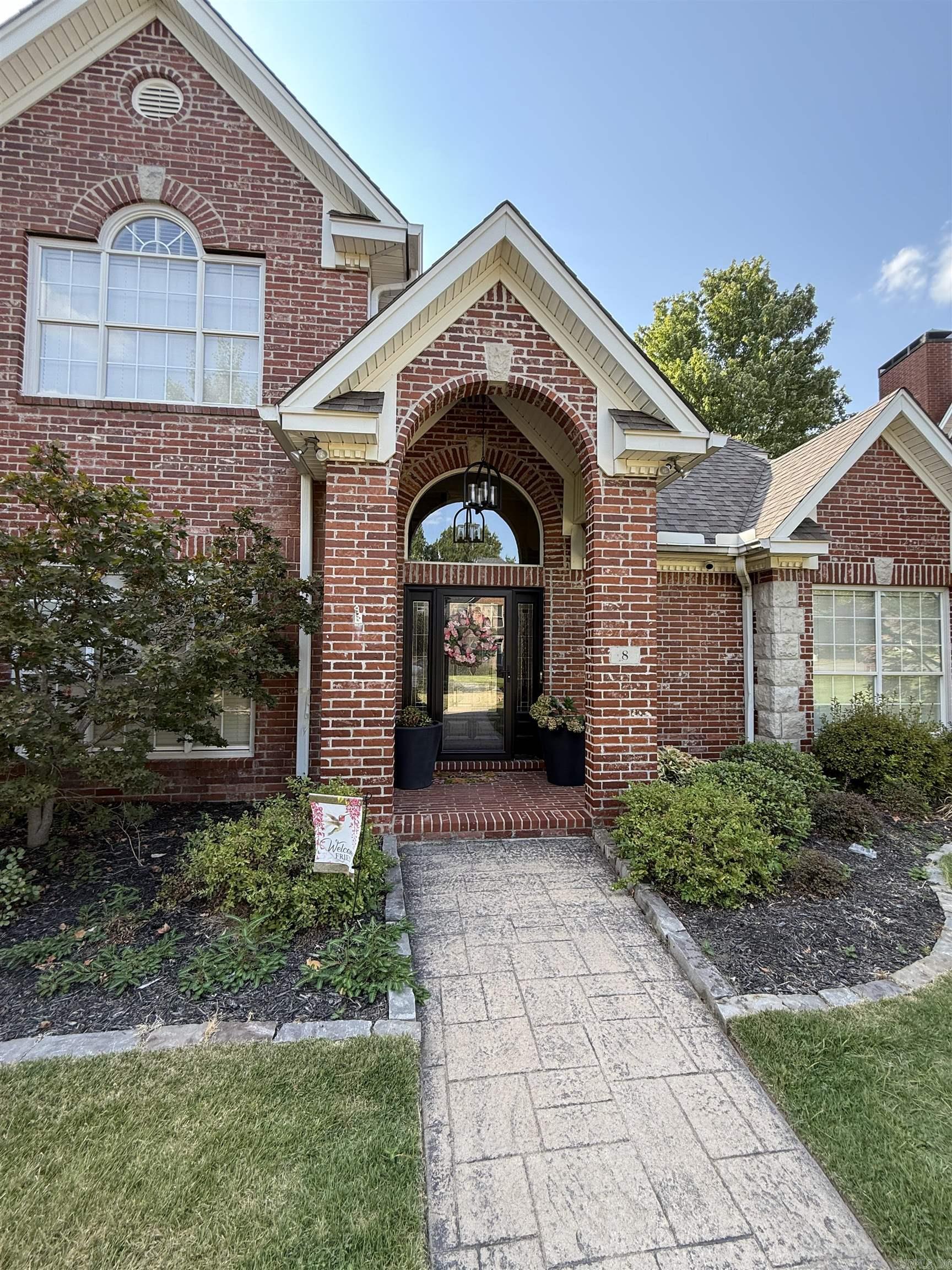 Welcome to 8 Bayonne Court in the highly sought-after Bayonne Place neighborhood of Chenal Valley, West Little Rock. This beautiful home blends elegance and comfort with amazing features throughout. The chef’s kitchen boasts stainless steel appliances, including a separate ice maker—perfect for entertaining or family gatherings. Enjoy formal dining, work from home in a dedicated study with a walk-in closet, or utilize the separate office for your convenience. The impressive main living area features a vaulted ceiling, a gorgeous gas log fireplace with custom built-ins, and expansive windows that flood the space with natural light and offer gorgeous views of the back deck and peaceful backyard retreat. The luxurious master suite on the main level offers a perfect escape. Bayonne Place is a vibrant community with incredible amenities, including multiple pools and parks, providing endless opportunities for outdoor fun and relaxation. Plus, it’s ideally located near shopping, dining, and entertainment options, making every convenience just minutes away. With ample storage including a large walk in attic, you don't want to miss this one!