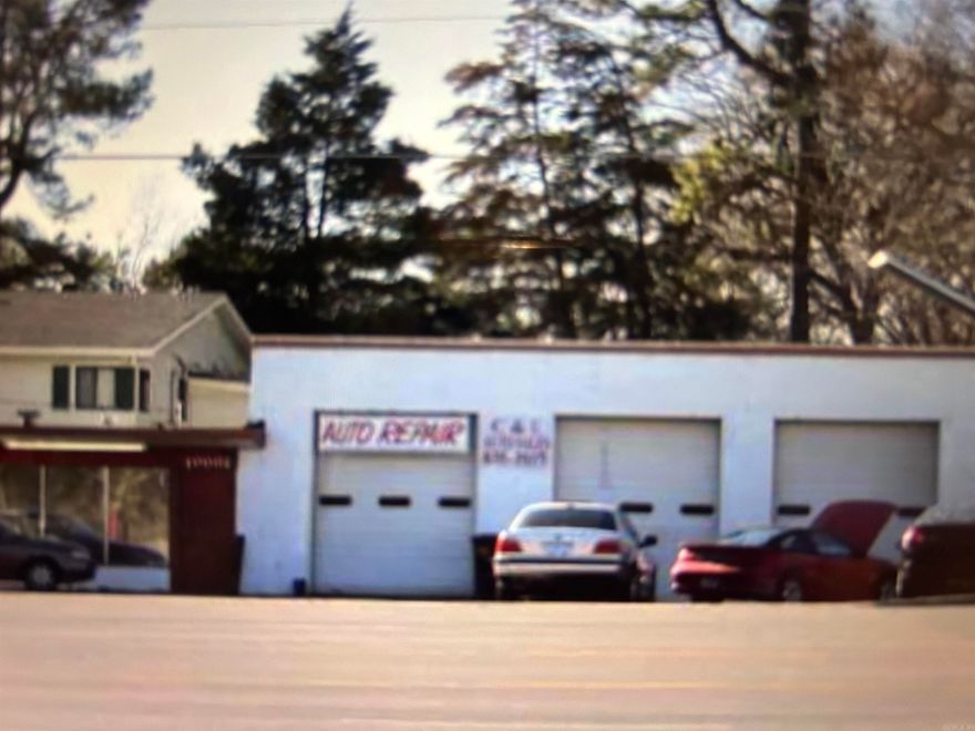Great commercial building, vacant, has damage.