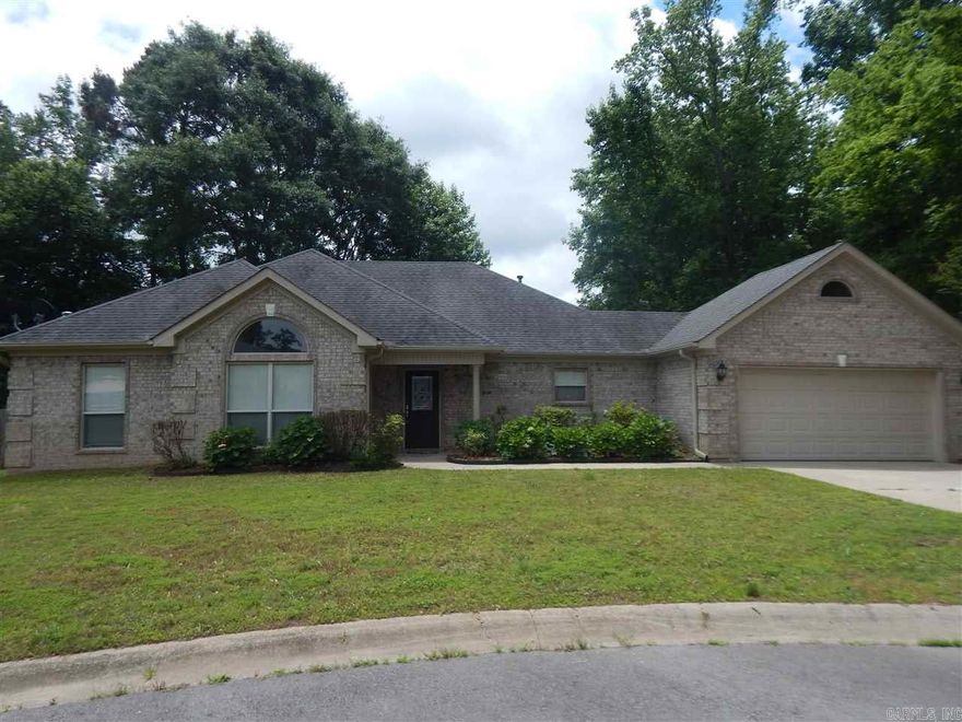 Ready for immediate move in! NEW Luxury Vinyl Plank 8" hardwood style floors throughout the house! Tile in kitchen and bathrooms. NEW Paint, blinds and more. Split Bedroom plan has 2 walk in closets in master bath! Privacy fenced yard and covered patio and storage building, at end of cul de sac. Open floor plan has lots of crown molding and tall ceilings. Large laundry room. 2 car garage has auto opener. For lease $1750/mo. Will consider small pet. Deposit is $1750. Easy to see anytime. Bauxite Schools